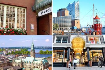 Alt N&uuml;rnberg 酒店外景，入口區有紅磚、花卉裝飾和傳統酒店標誌。